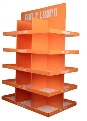 オレンジ コンパートメント ボール紙の波形の陳列だなのデジタル3D設計