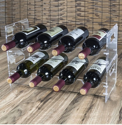 LANGYIのSupermaketのための注文のカウンタートップのアクリルのワインの陳列台